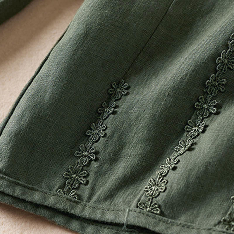 Pantaloni harem con ricamo di piccoli fiori estivi Buddha Stones e tasche - image 32