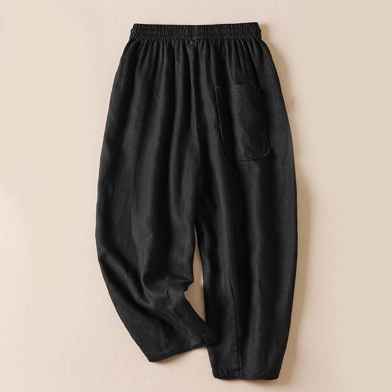 Pantaloni harem con ricamo di piccoli fiori estivi Buddha Stones e tasche - image 37