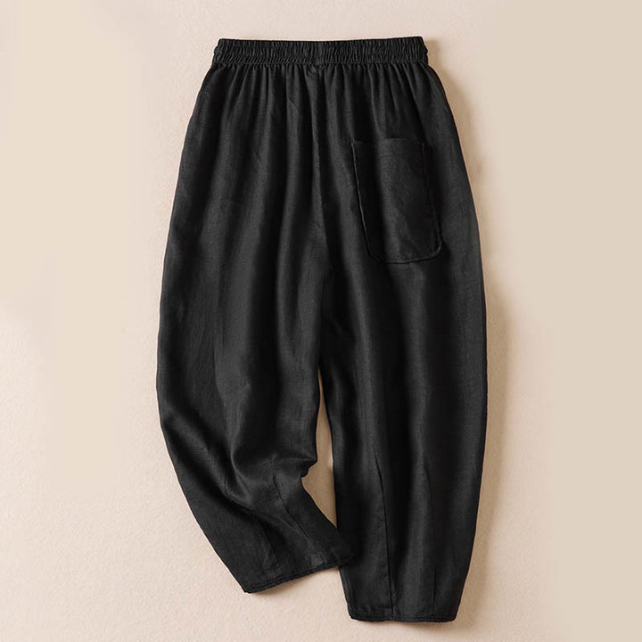 Pantaloni harem con ricamo di piccoli fiori estivi Buddha Stones e tasche - image 37