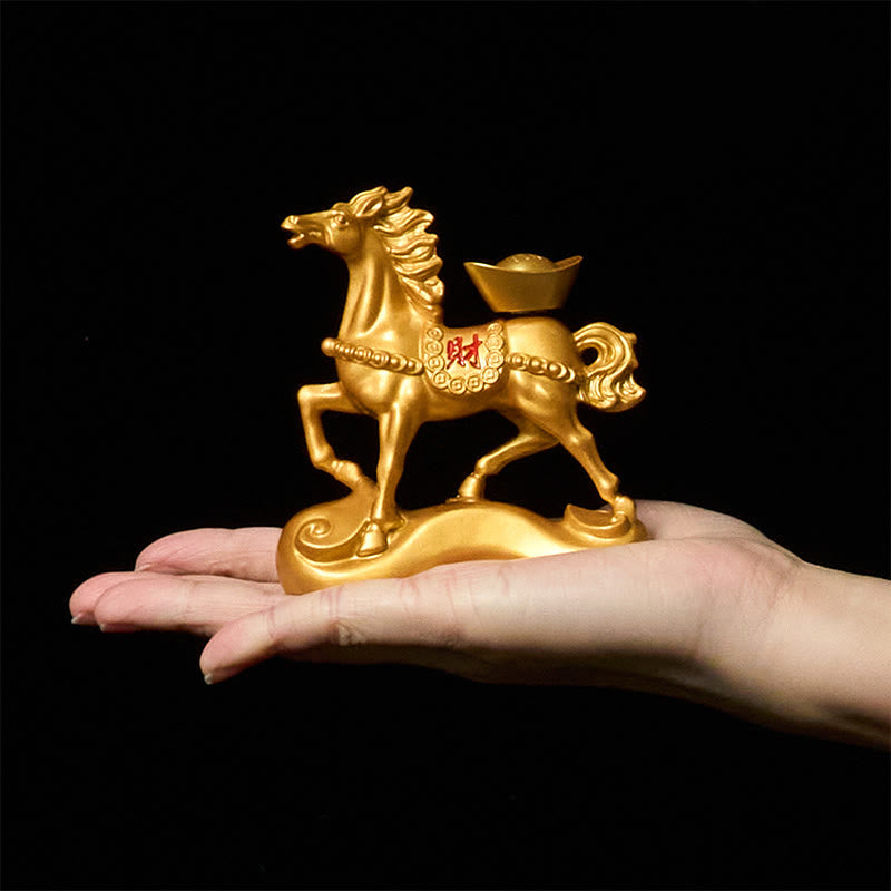 Statuetta Cavallo Rosso In Legno Intagliato A Mano 8 Cm - Simbolo Feng Shui Di Successo E Prosperità Per Capodanno Cinese 2026