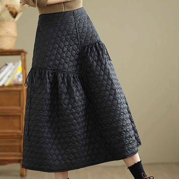 Gonna dritta da donna in cotone con elastico in vita e tasche, motivo Buddha Stones - image 2