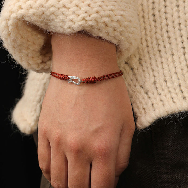 Braccialetto colorato con corda rossa e gancio in argento sterling 925 Buddha Stones - image 16