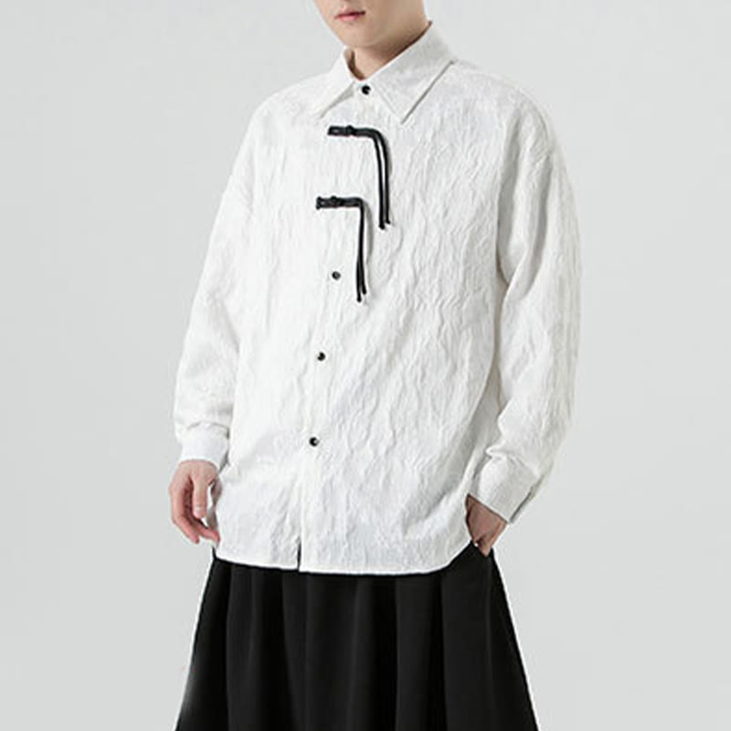 Giacca da uomo a maniche lunghe con motivo a foglie e bottoni a rana, motivo Buddha Stones - image 24