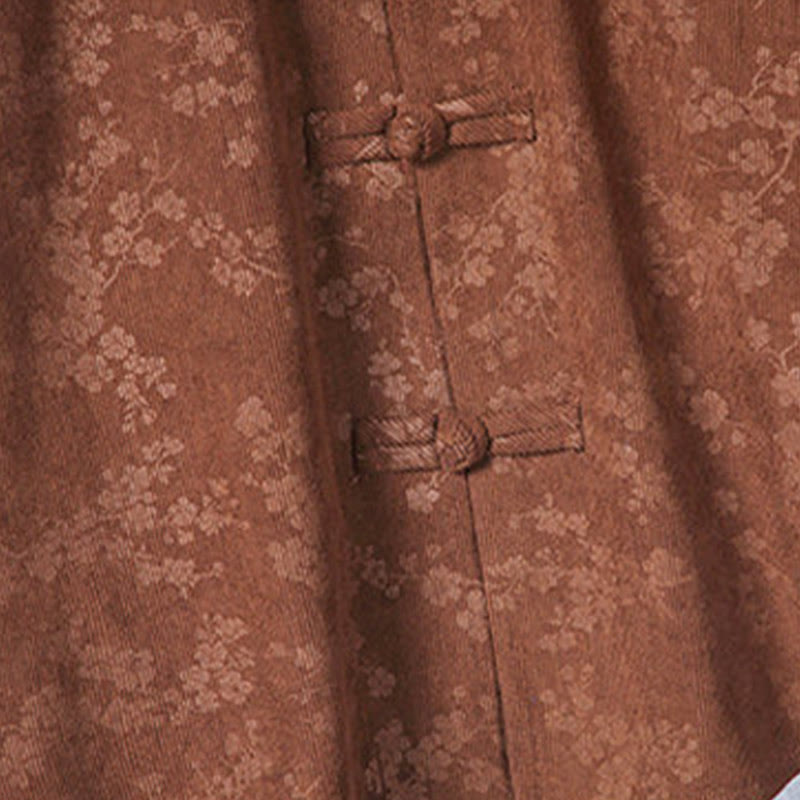 Giacca da uomo in velluto a coste di cotone con motivo a fiori di prugna, maniche lunghe, motivo Buddha Stones - image 18