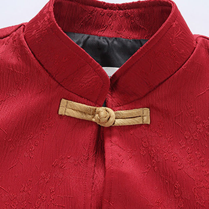 Giacca da uomo in cotone con maniche lunghe, collo alto, tasche e motivo Buddha Stones Jacquard - image 3