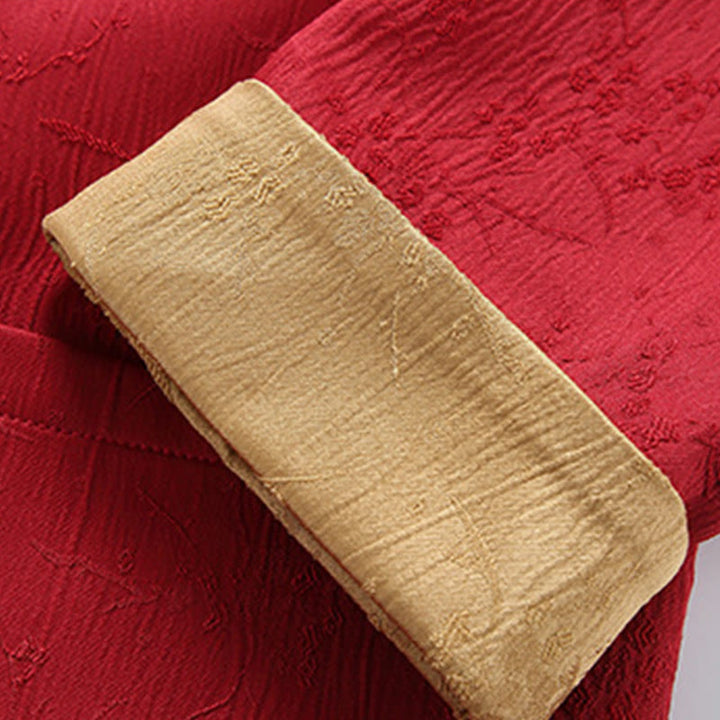 Giacca da uomo in cotone con maniche lunghe, collo alto, tasche e motivo Buddha Stones Jacquard - image 5