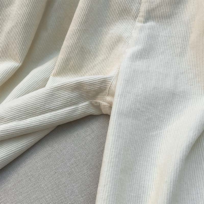 Pantaloni larghi in velluto a coste di cotone con tasche e elastico in vita, da donna, con motivo Buddha Stones - image 10