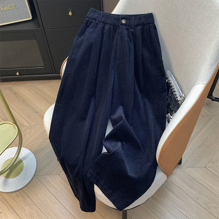 Pantaloni larghi in velluto a coste di cotone con tasche e elastico in vita, da donna, con motivo Buddha Stones - Blu notte - US8-10, UK/AU12-14, EU40-42 (2XL) - image 17