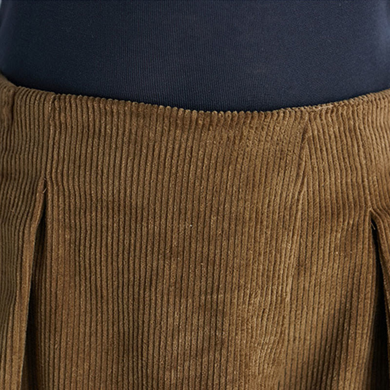 Pantaloni da donna in velluto a coste con tasche, gamba larga, cerniera laterale semplice, lunghezza 7-8 , Buddha Stones - image 8