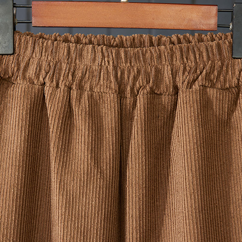 Pantaloni harem da donna in velluto a coste di cotone con tasche, modello Buddha Stones Peru, colore: verde - image 2