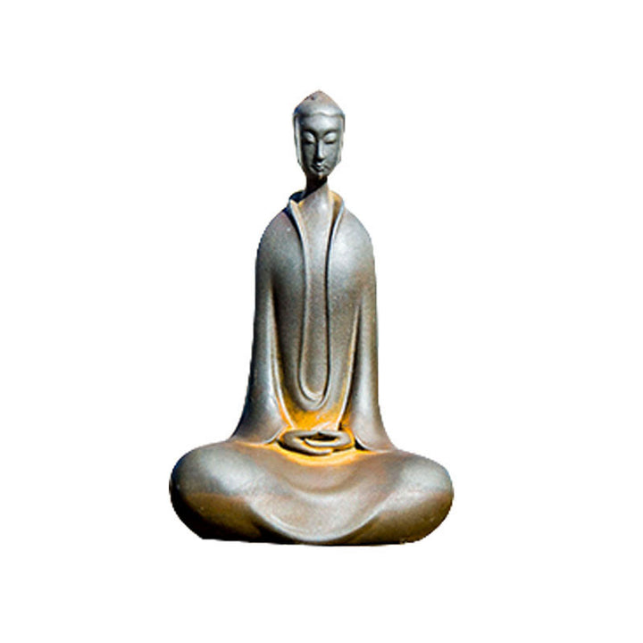 Buddha Stones Fatto a Mano Buddha Sakyamuni Polvere di Ferro Ruggine Statua in Resina Decorazione per la Casa - image 28