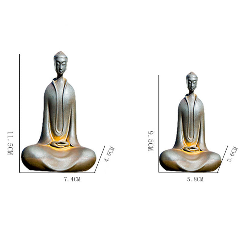 Buddha Stones Fatto a Mano Buddha Sakyamuni Polvere di Ferro Ruggine Statua in Resina Decorazione per la Casa - image 27