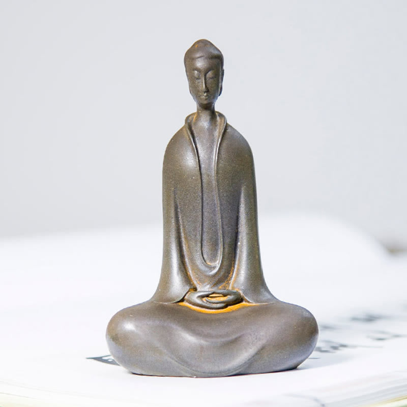 Buddha Stones Fatto a Mano Buddha Sakyamuni Polvere di Ferro Ruggine Statua in Resina Decorazione per la Casa - image 18