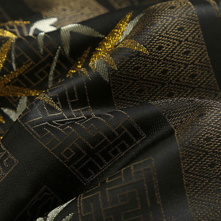 Giacca da uomo a maniche lunghe con bottoni a rana in jacquard di bambù dorato Buddha Stones con tasche - image 12
