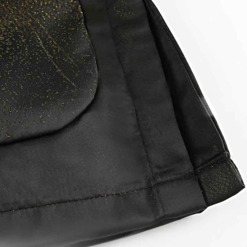 Giacca da uomo a maniche lunghe con bottoni a forma di rana, tinta in oro Buddha Stones e tasche - image 9