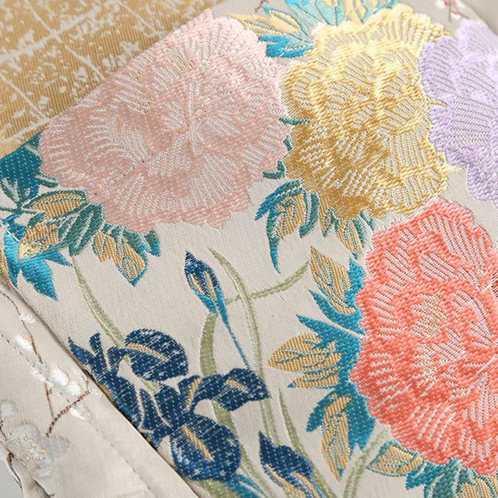 Giacca da uomo a maniche lunghe con bottoni a rana, motivo : Buddha Stones Mandarin Duck Peony Flower e tasche - image 9