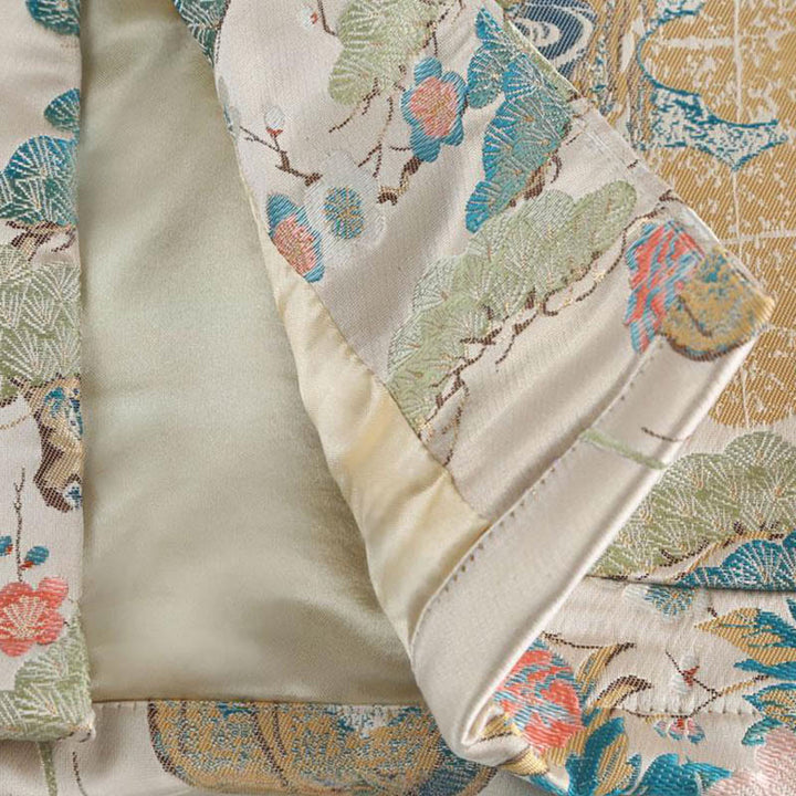 Giacca da uomo a maniche lunghe con bottoni a rana, motivo : Buddha Stones Mandarin Duck Peony Flower e tasche - image 6