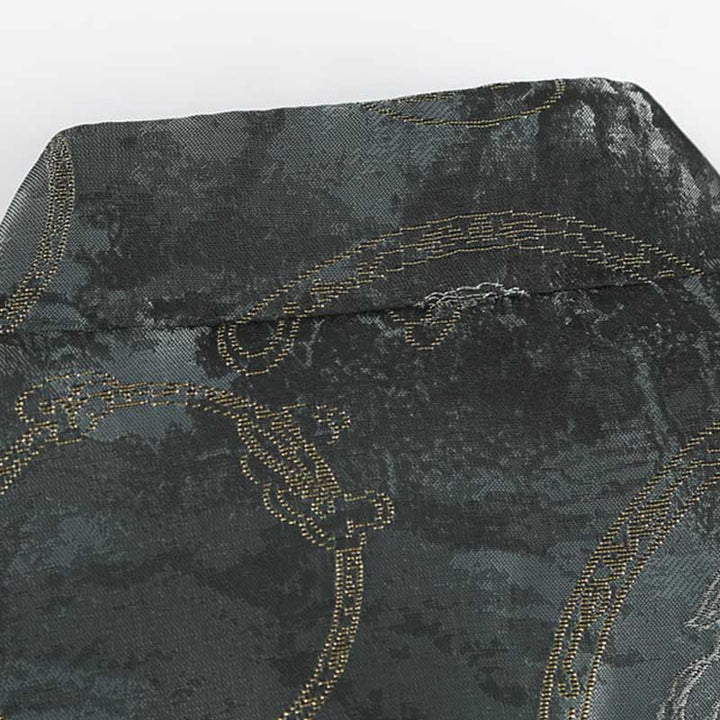 Giacca da uomo a maniche lunghe con bottoni a forma di rana e tasche, motivo Buddha Stones Kirin Mountains - image 4