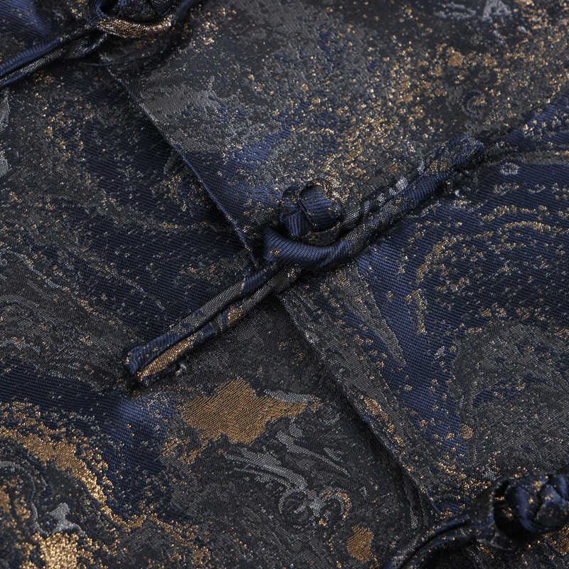 Giacca da uomo a maniche lunghe con bottoni a rana, con tasche, Buddha Stones Blue Water Mountains - image 7