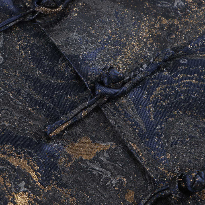 Giacca da uomo a maniche lunghe con bottoni a rana, con tasche, Buddha Stones Blue Water Mountains - image 7