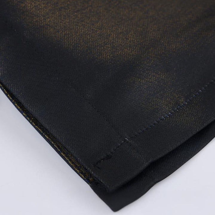 Giacca da uomo a maniche lunghe con bottoni a rana, tasche e motivo Buddha Stones Golden Desert Blue Flowers - image 10