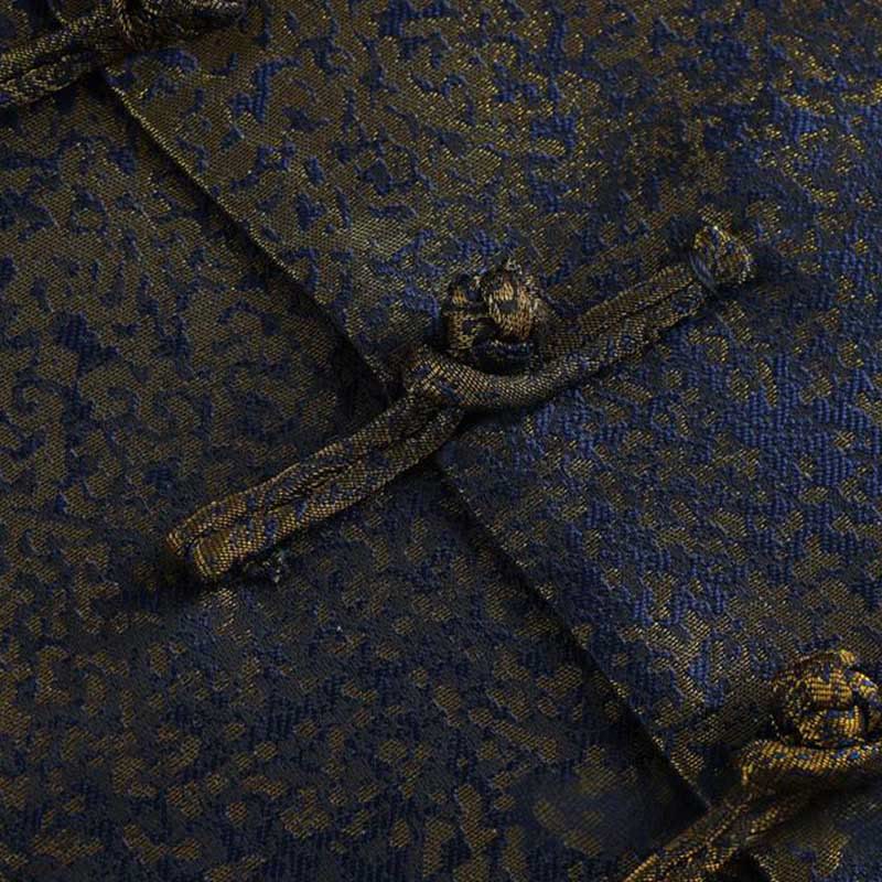 Giacca da uomo a maniche lunghe con bottoni a rana, tasche e motivo Buddha Stones Golden Desert Blue Flowers - image 8