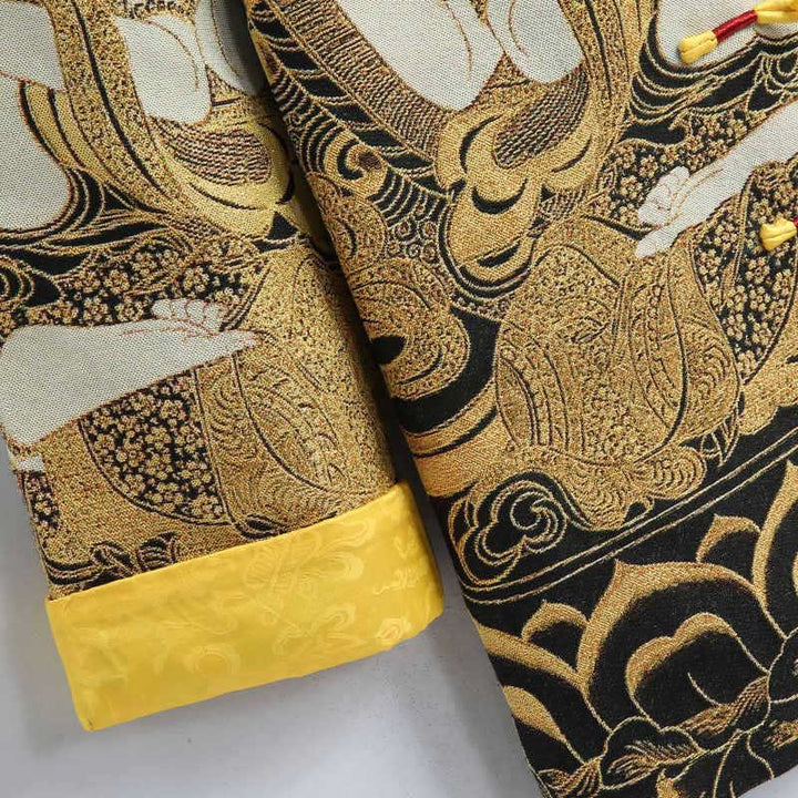 Giacca da uomo a maniche lunghe con bottoni a forma di rana Buddha Stones Avalokitesvara Guanyin - image 8