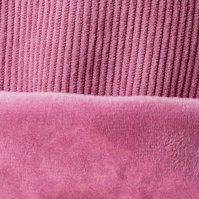 Pantaloni invernali da donna in velluto a coste con gamba larga, foderati in pile termico e tasche , Buddha Stones - image 6