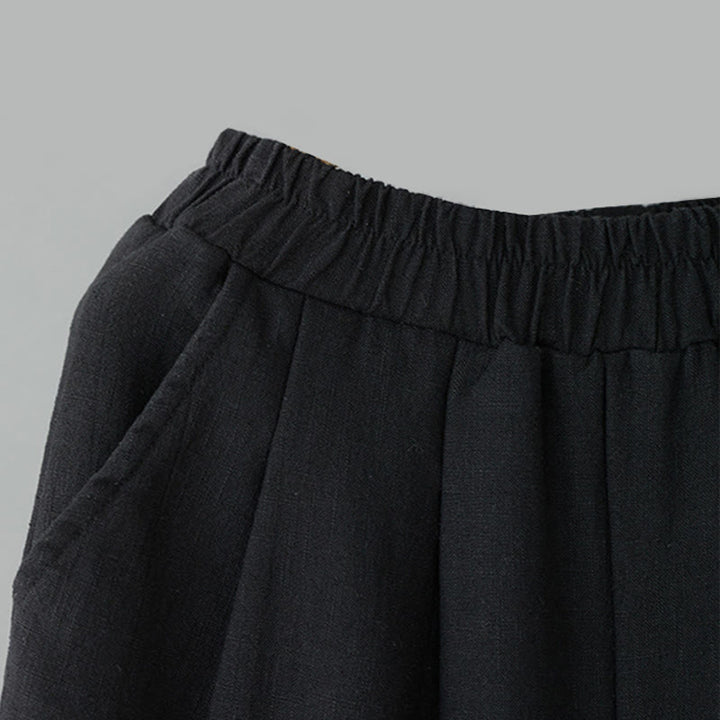 Pantaloni invernali da donna Buddha Stones in pile termico di cotone con tasche e lunghezza alla caviglia - image 9