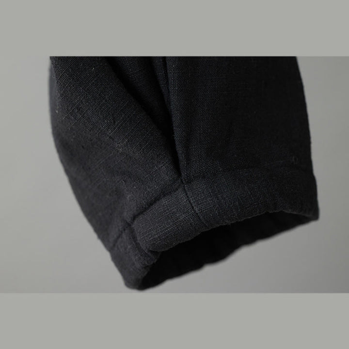 Pantaloni invernali da donna Buddha Stones in pile termico di cotone con tasche e lunghezza alla caviglia - image 10