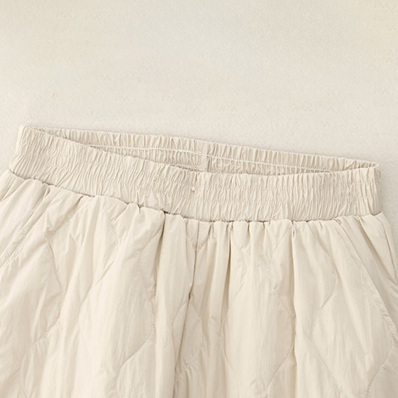 Pantaloni termici invernali da donna in cotone tinta unita Buddha Stones con tasche - image 2