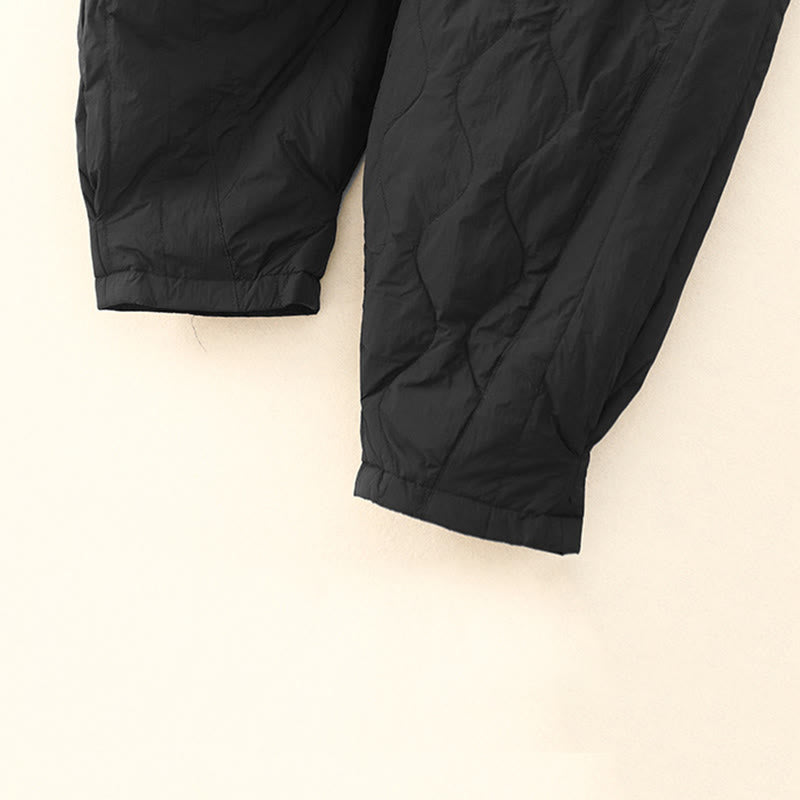 Pantaloni termici invernali da donna in cotone tinta unita Buddha Stones con tasche - image 9