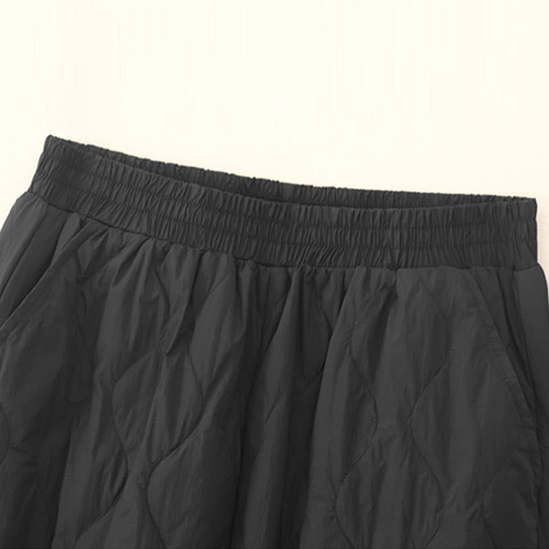 Pantaloni termici invernali da donna in cotone tinta unita Buddha Stones con tasche - image 8