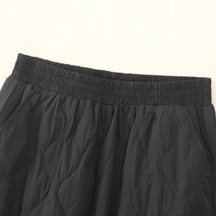 Pantaloni termici invernali da donna in cotone tinta unita Buddha Stones con tasche - image 8