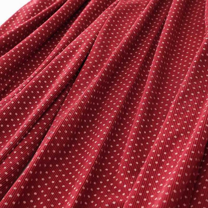 Pantaloni larghi da donna con tasche e motivo a pois autunnali con vita alta e motivo Buddha Stones - image 7