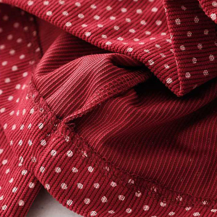 Pantaloni larghi da donna con tasche e motivo a pois autunnali con vita alta e motivo Buddha Stones - image 10