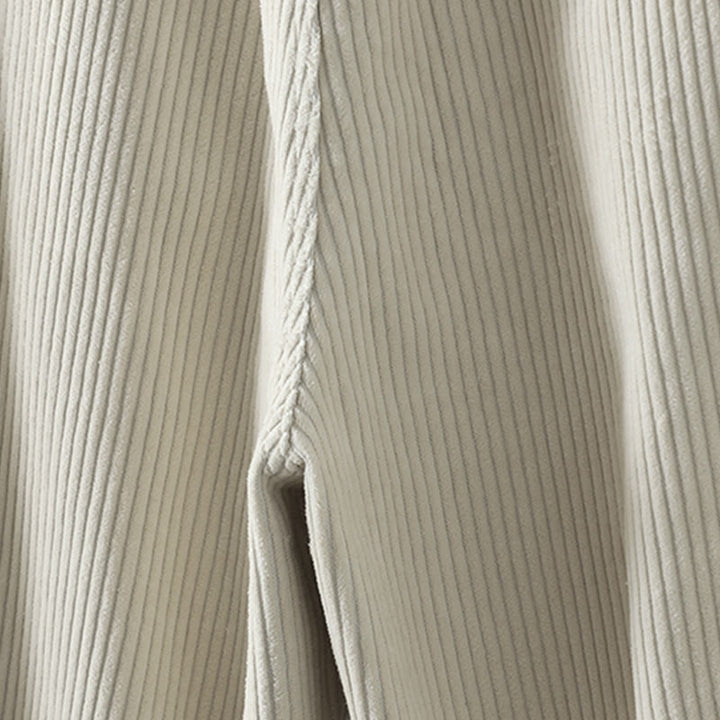 Pantaloni harem invernali da donna in velluto a coste di cotone con vita alta e fodera in pile, con tasche , Buddha Stones - image 8