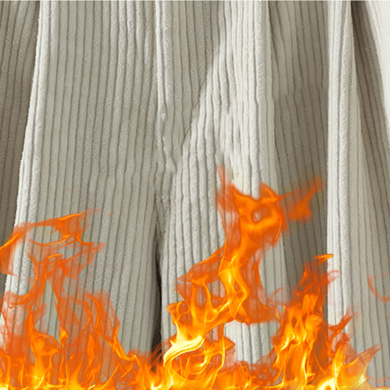 Pantaloni harem invernali da donna in velluto a coste di cotone con vita alta e fodera in pile, con tasche , Buddha Stones - image 10