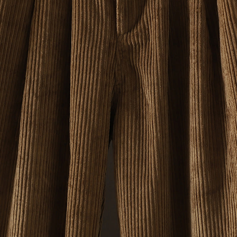 Pantaloni harem invernali da donna in velluto a coste di cotone con vita alta e fodera in pile, con tasche , Buddha Stones - image 21