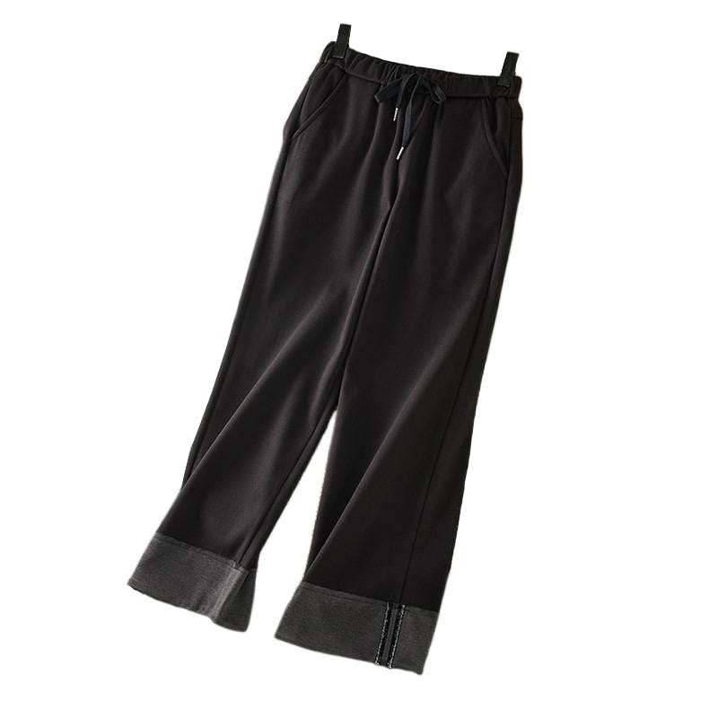 Pantaloni invernali da donna con gamba dritta, elastici in vita, casual e spessi, con tasche , Buddha Stones - image 5