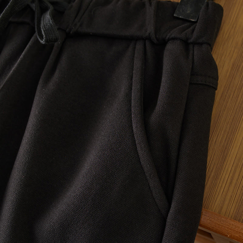 Pantaloni invernali da donna con gamba dritta, elastici in vita, casual e spessi, con tasche , Buddha Stones - image 3