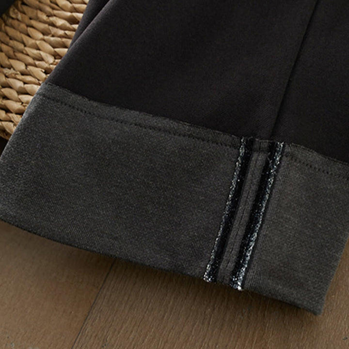 Pantaloni invernali da donna con gamba dritta, elastici in vita, casual e spessi, con tasche , Buddha Stones - image 2