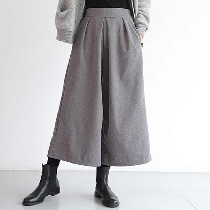 Pantaloni larghi da donna con tasche e elastico in vita, lunghezza 7-8, modello Buddha Stones - image 4