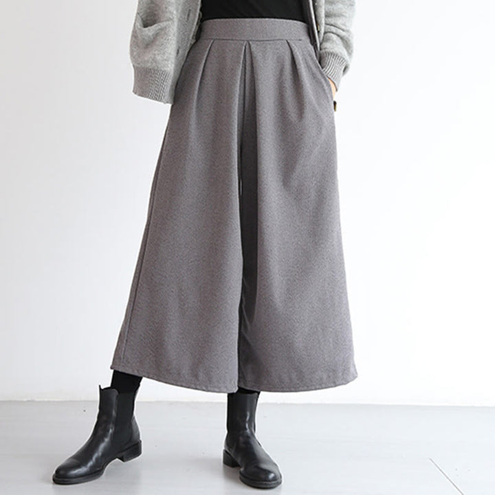 Pantaloni larghi da donna con tasche e elastico in vita, lunghezza 7-8, modello Buddha Stones - image 4