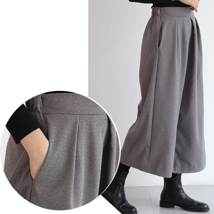 Pantaloni larghi da donna con tasche e elastico in vita, lunghezza 7-8, modello Buddha Stones - image 8