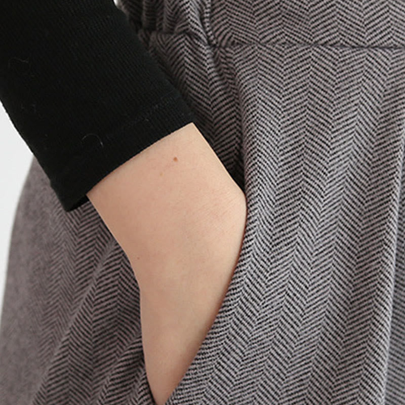 Pantaloni larghi da donna con tasche e elastico in vita, lunghezza 7-8, modello Buddha Stones - image 9