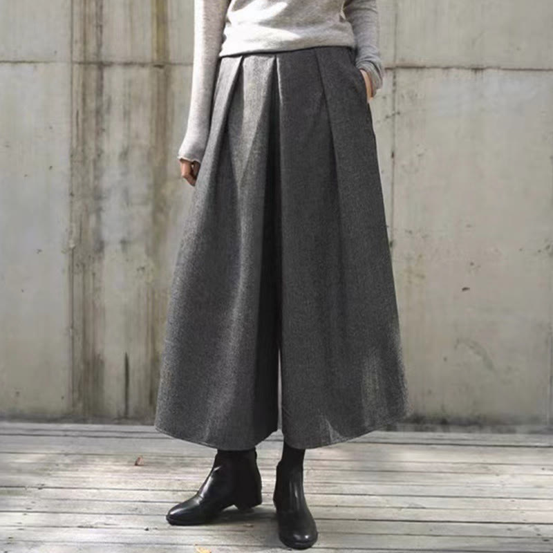 Pantaloni larghi da donna con tasche e elastico in vita, lunghezza 7-8, modello Buddha Stones - Grigio scuro - US12, UK/AU16, EU44 (3XL) - image 20