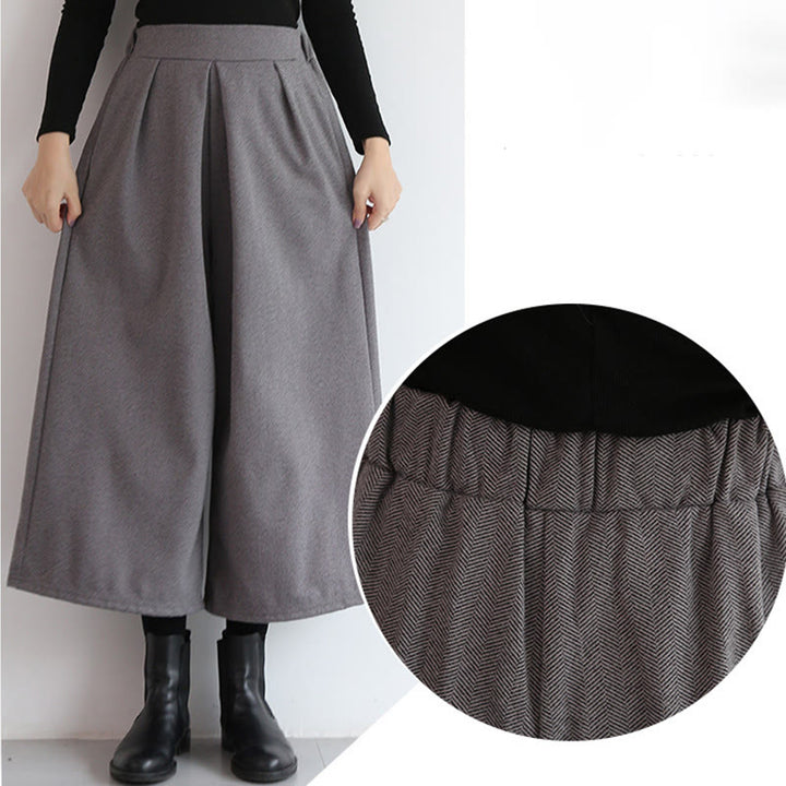 Pantaloni larghi da donna con tasche e elastico in vita, lunghezza 7-8, modello Buddha Stones - image 10