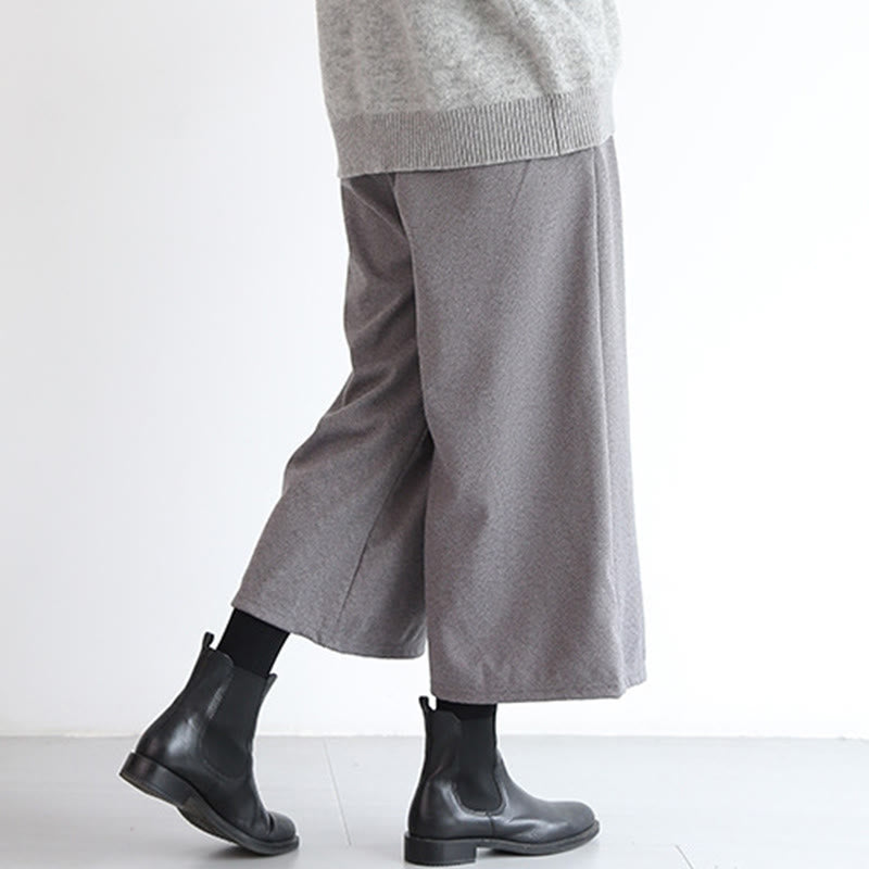 Pantaloni larghi da donna con tasche e elastico in vita, lunghezza 7-8, modello Buddha Stones - image 3