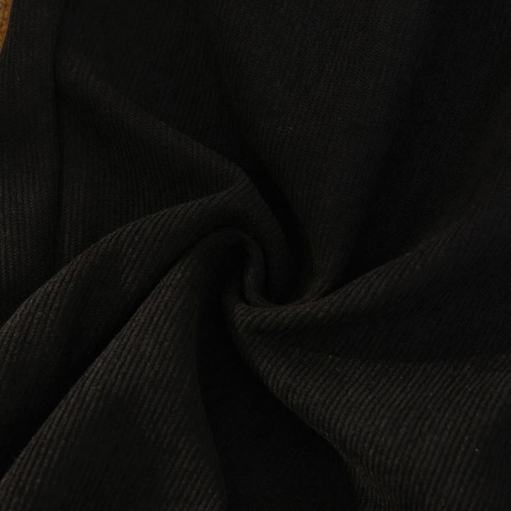 Pantaloni larghi da donna in velluto a coste di cotone patchwork con fodera in pile e tasche Buddha Stones - image 20